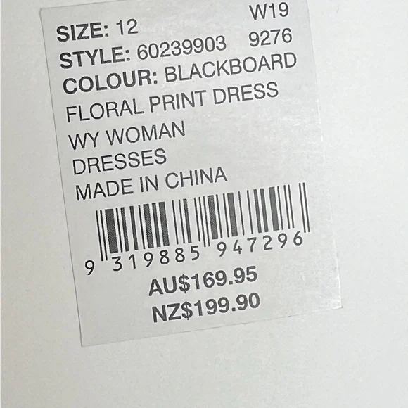 NWT Witchery Womens Dress Black Size 12 V-Neck Sheer Sleeves Maxi Red Flower - Picture 3 of 16